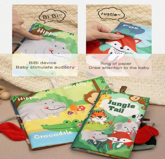 Livro de pano Selva em 3D para bebés