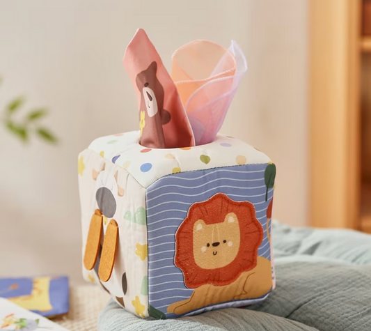 Caixa de lenços em tecido para bebés