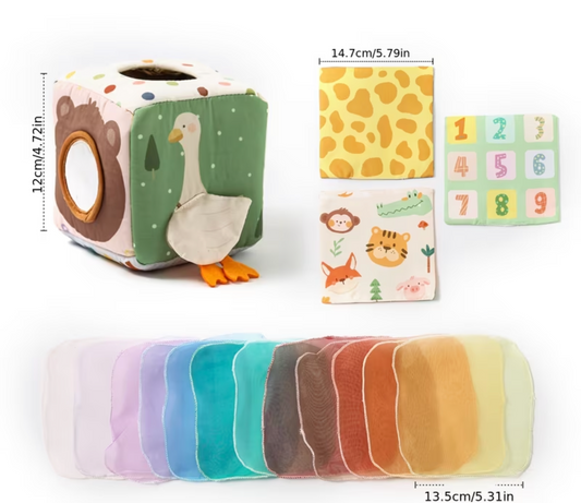 Caixa de lenços em tecido para bebés