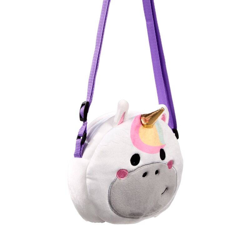 Bolsa de tiracolo em pelúcia Adoracorns - Unicórnio