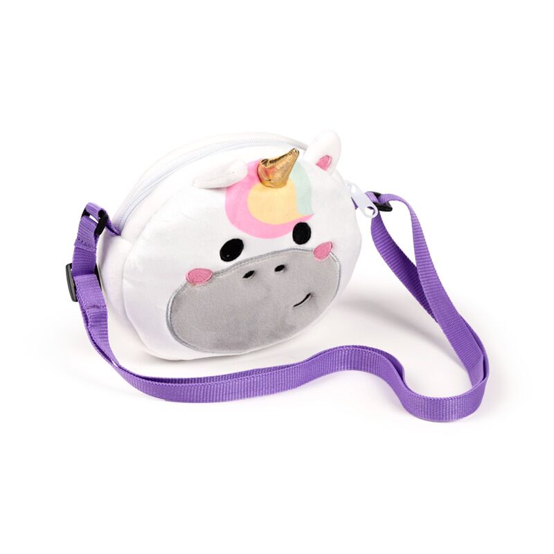 Bolsa de tiracolo em pelúcia Adoracorns - Unicórnio